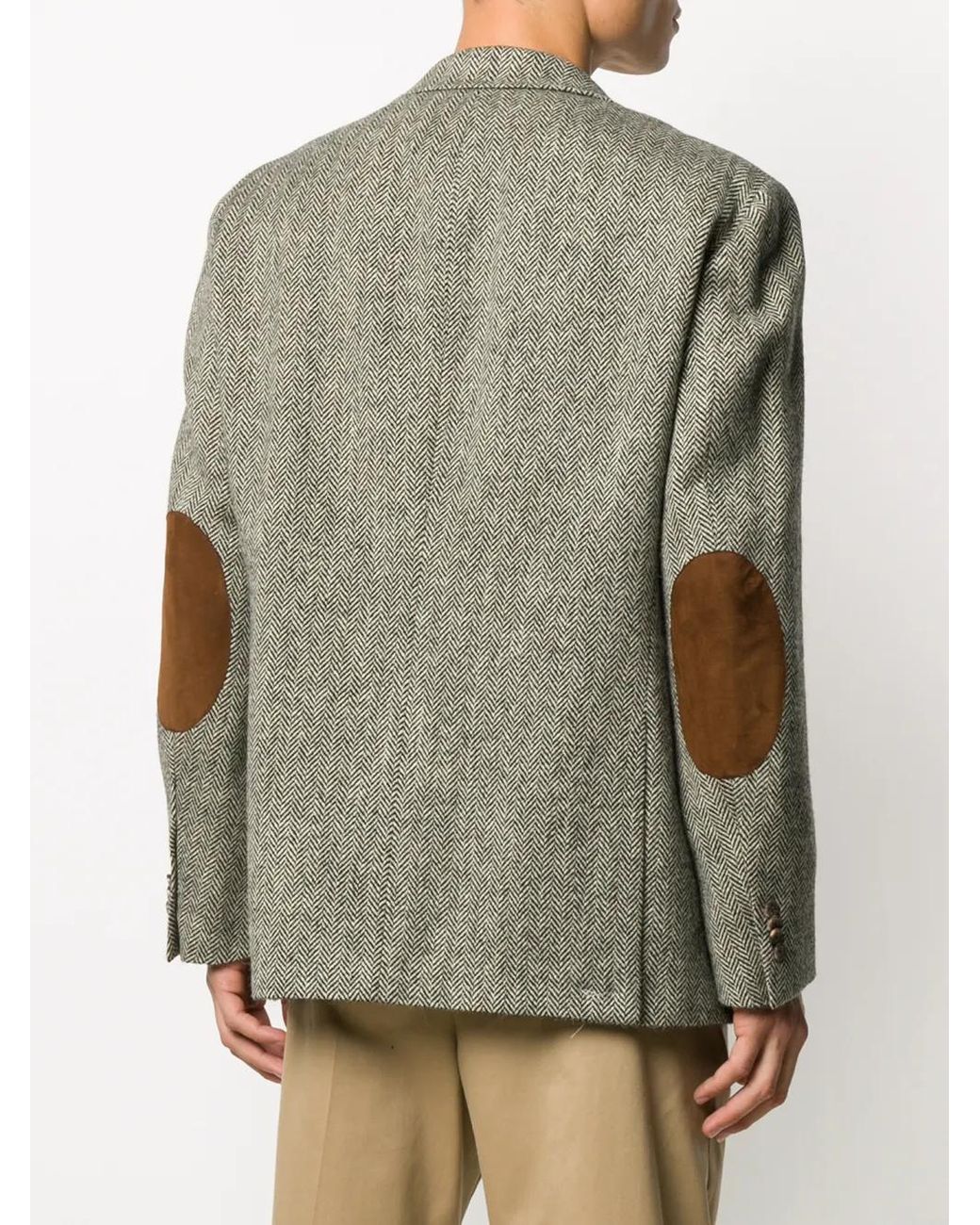 Polo Ralph Lauren Brown Herringbone Single-Breasted Blazer for men