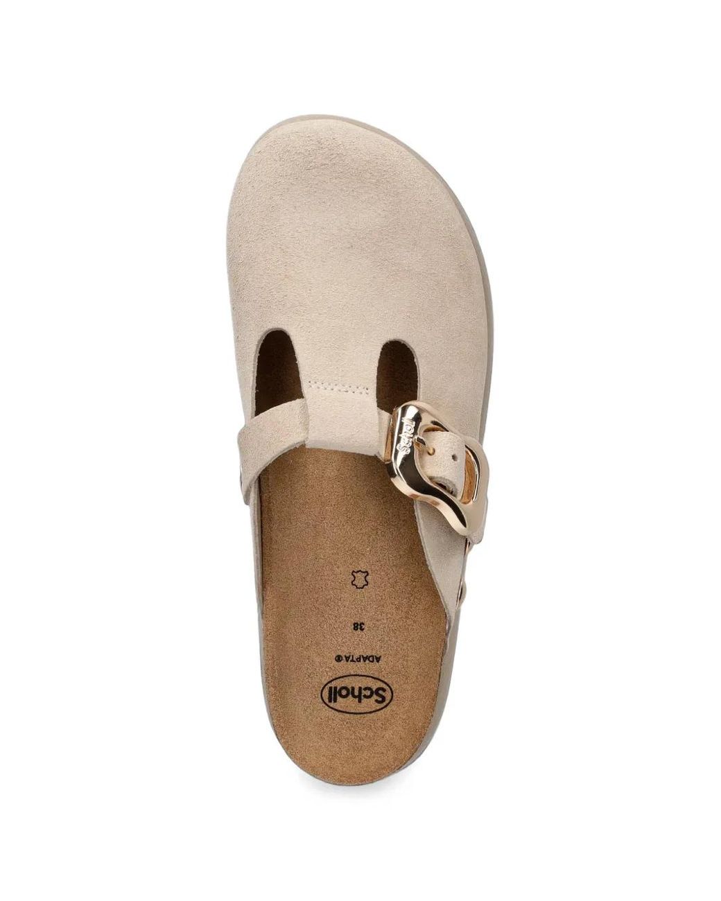 Scholl White Flora Mules Aus Leder