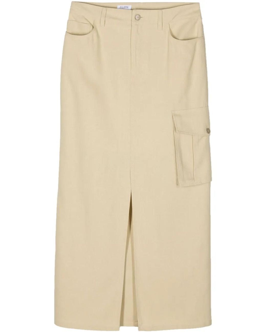 Filippa K Natural Crepe Cargo Skirt