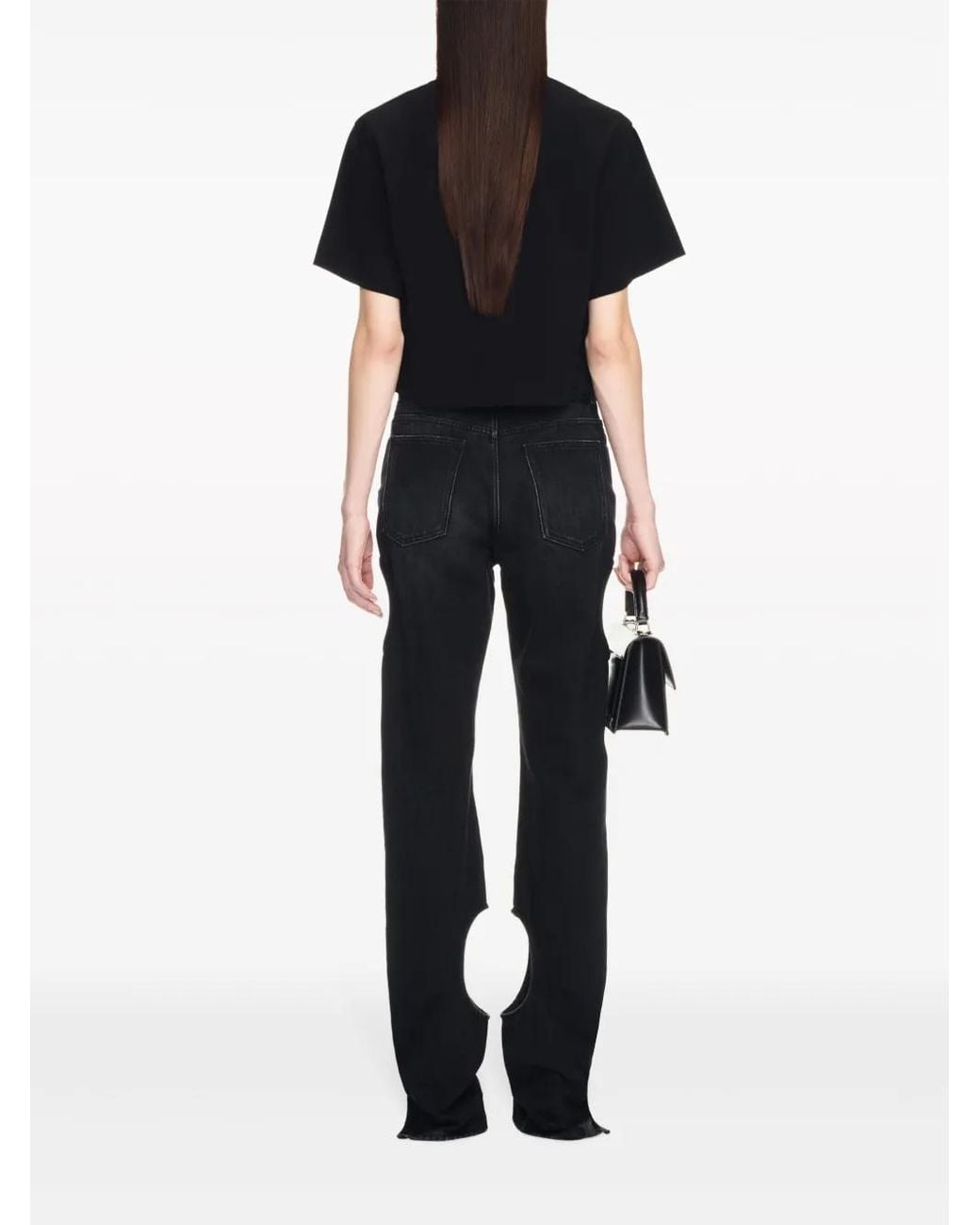Off-White c/o Virgil Abloh Blue Meteor Cut-out Straight-leg Jeans