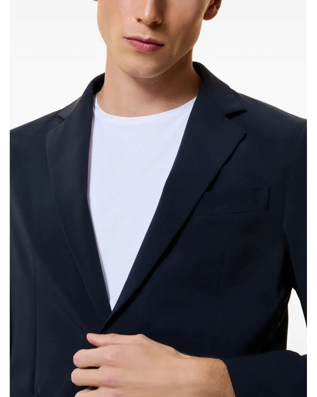 Rrd Blue Single-Breasted Blazer for men