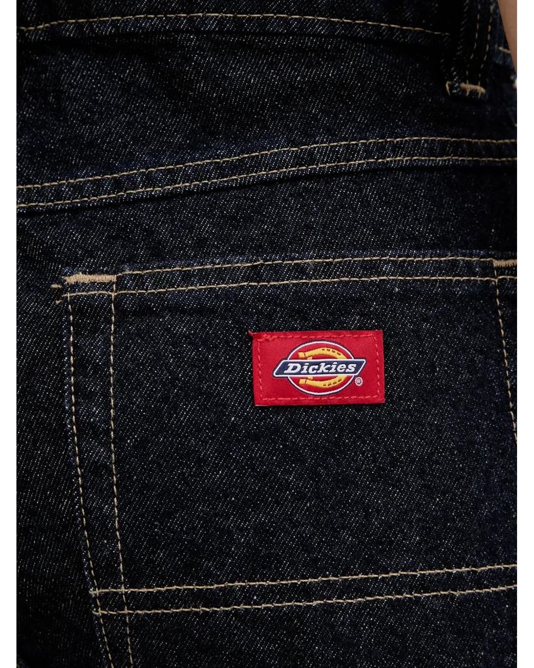 Dickies Black 984 Contrast-Stitch Denim Shorts