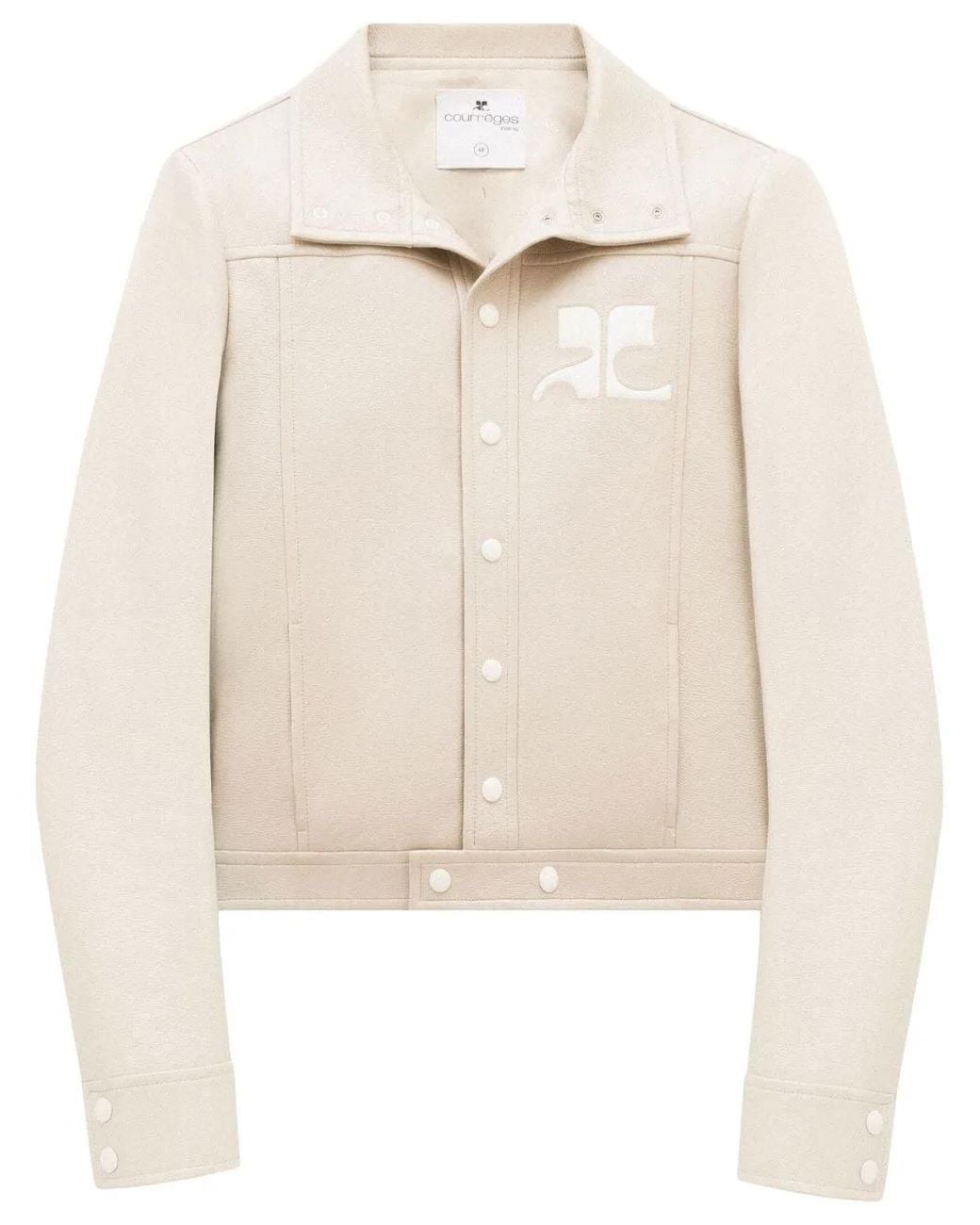 Courreges Natural Cropped Silk And Nylon Jacket for men