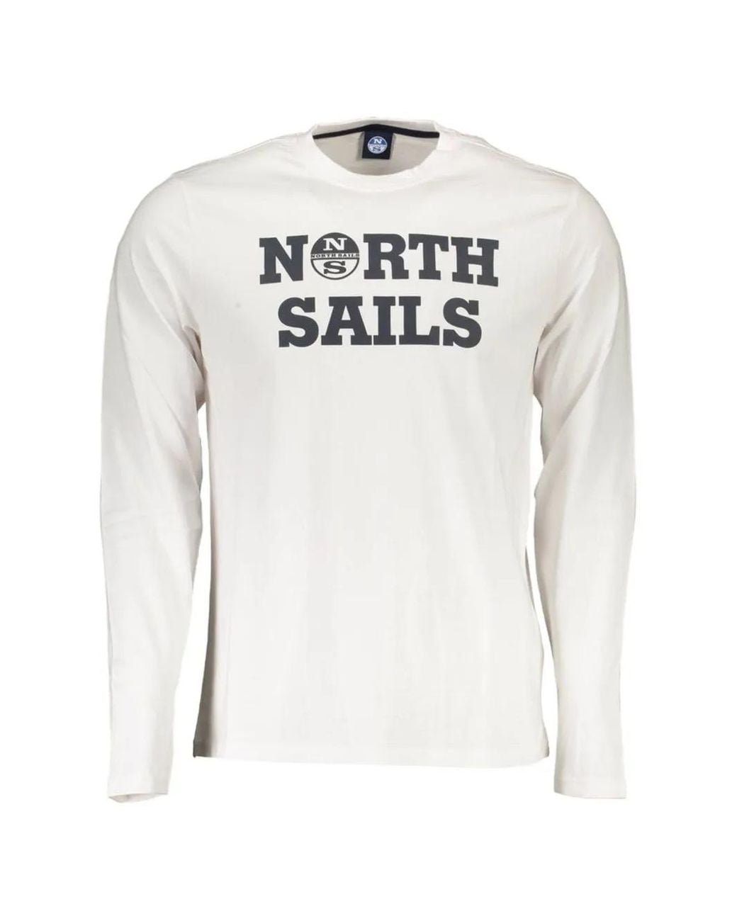North Sails Gray Logo-Print Long-Sleeve T-Shirt for men