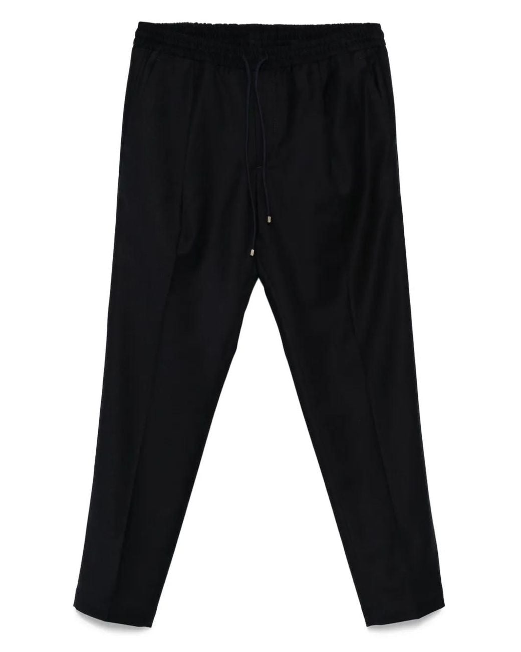Briglia 1949 Black Drawstring Wool Trousers for men