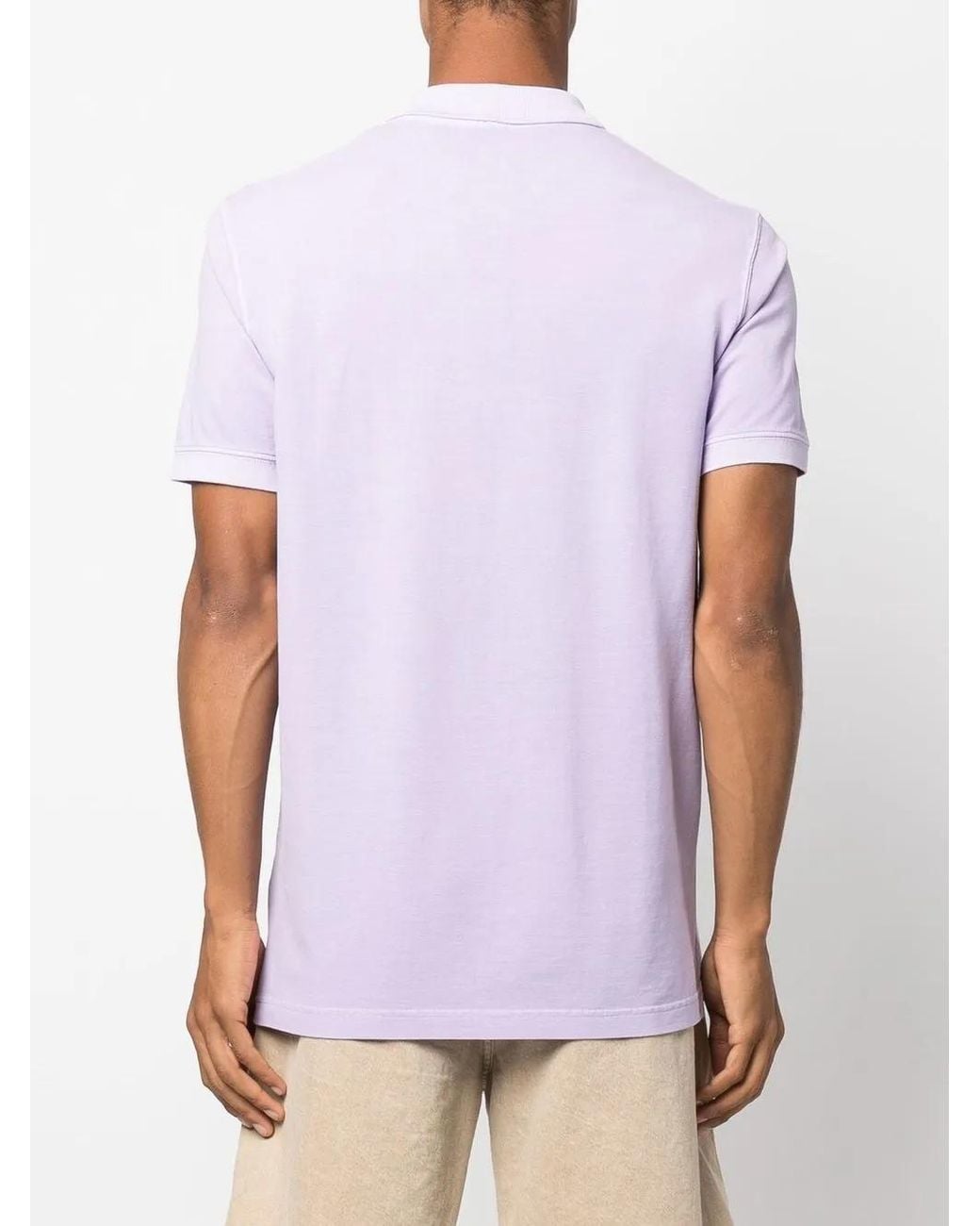 DIESEL Purple T-Smith-Ind Logo-Print Polo Shirt