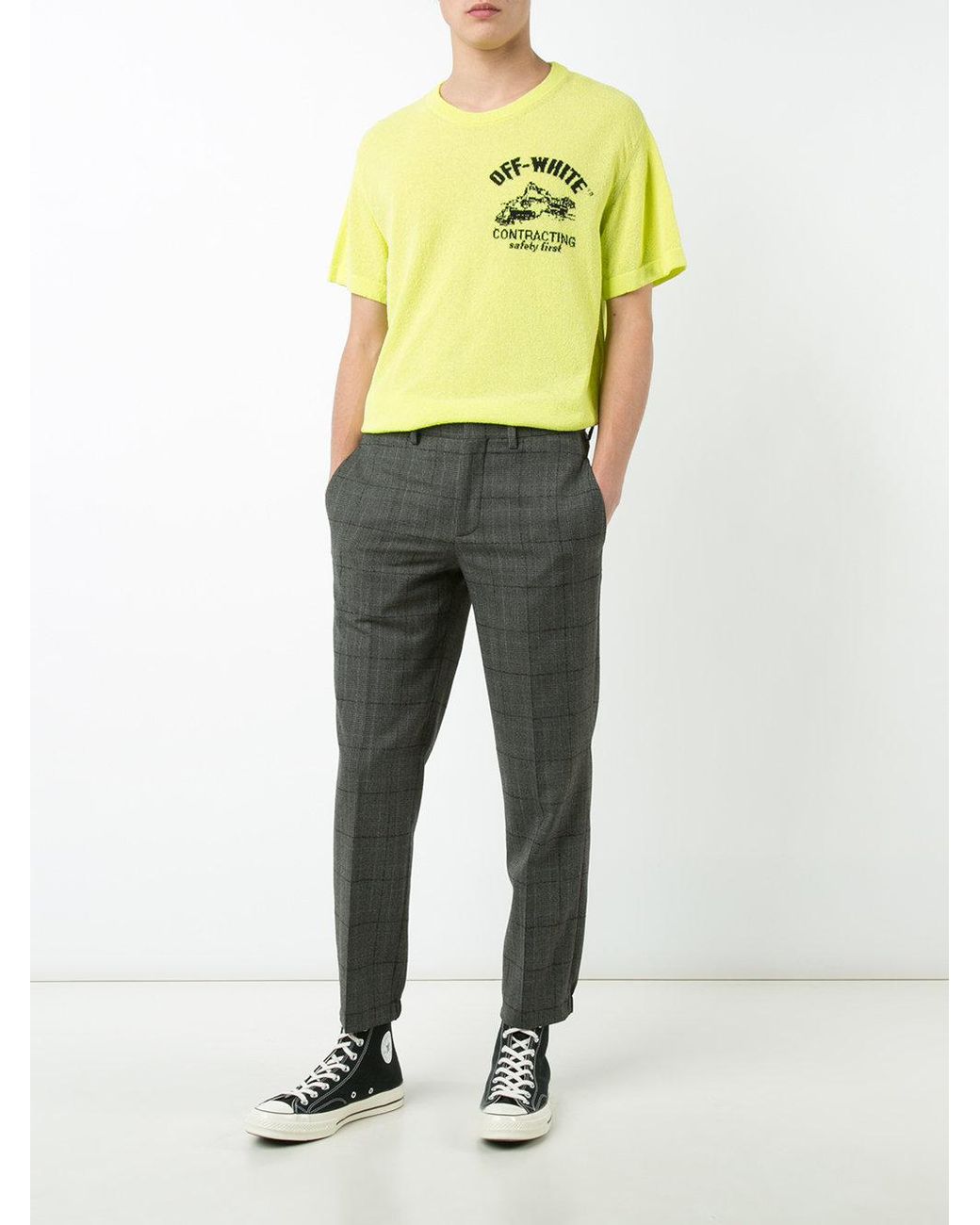 Off white top construction shirt