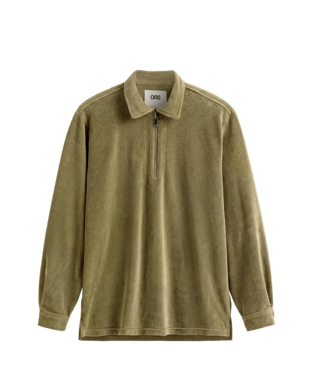 Oas Green Polo Savvy À Col Zippé for men