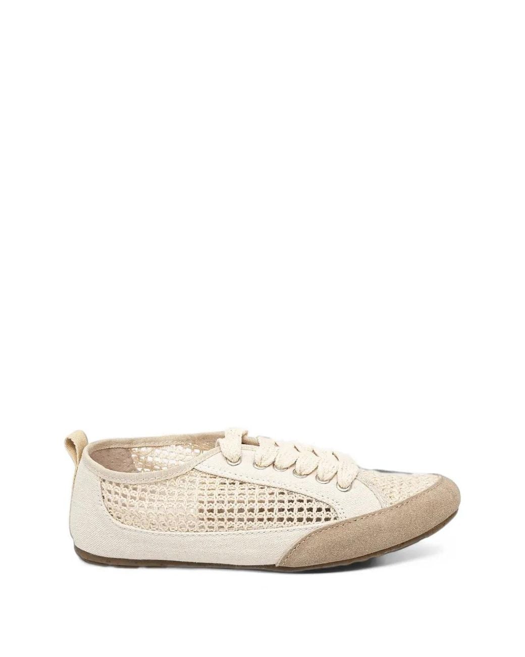 EMU White Carlo Crochet-Knit Panelled Sneakers