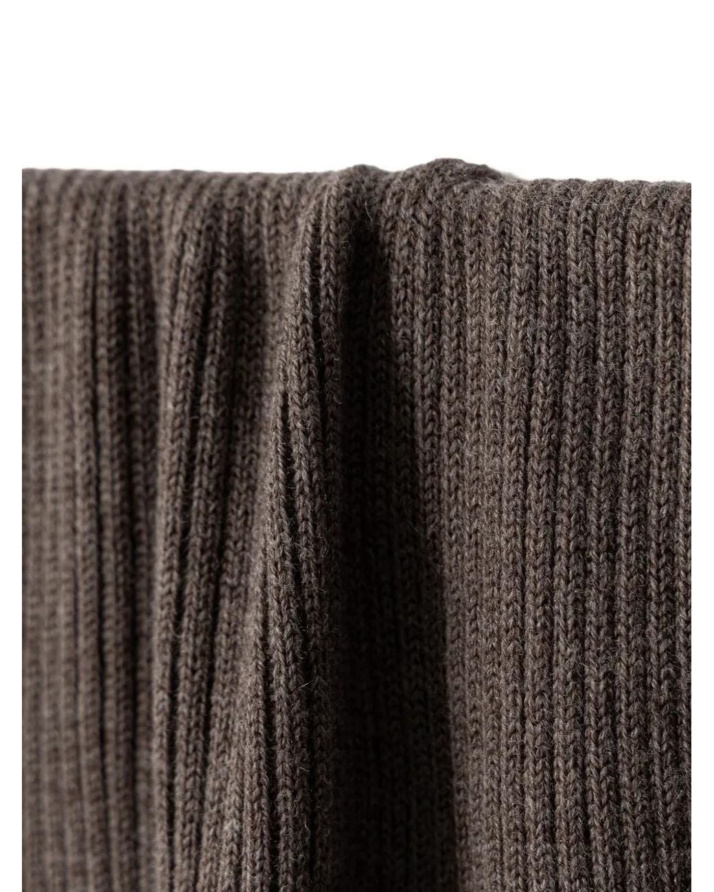 Knit Ribbed Purple Top Mos Mosh Mmtova Ribbed-Knit Logo-Plaque Scarf in Brown | Lyst