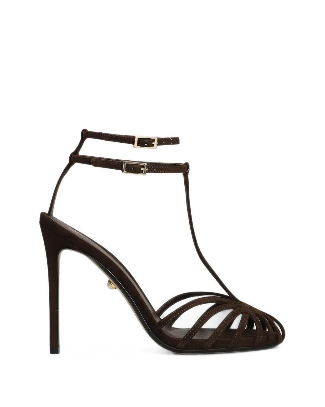 ALEVI Black 110Mm Stella Strappy Cage Sandals
