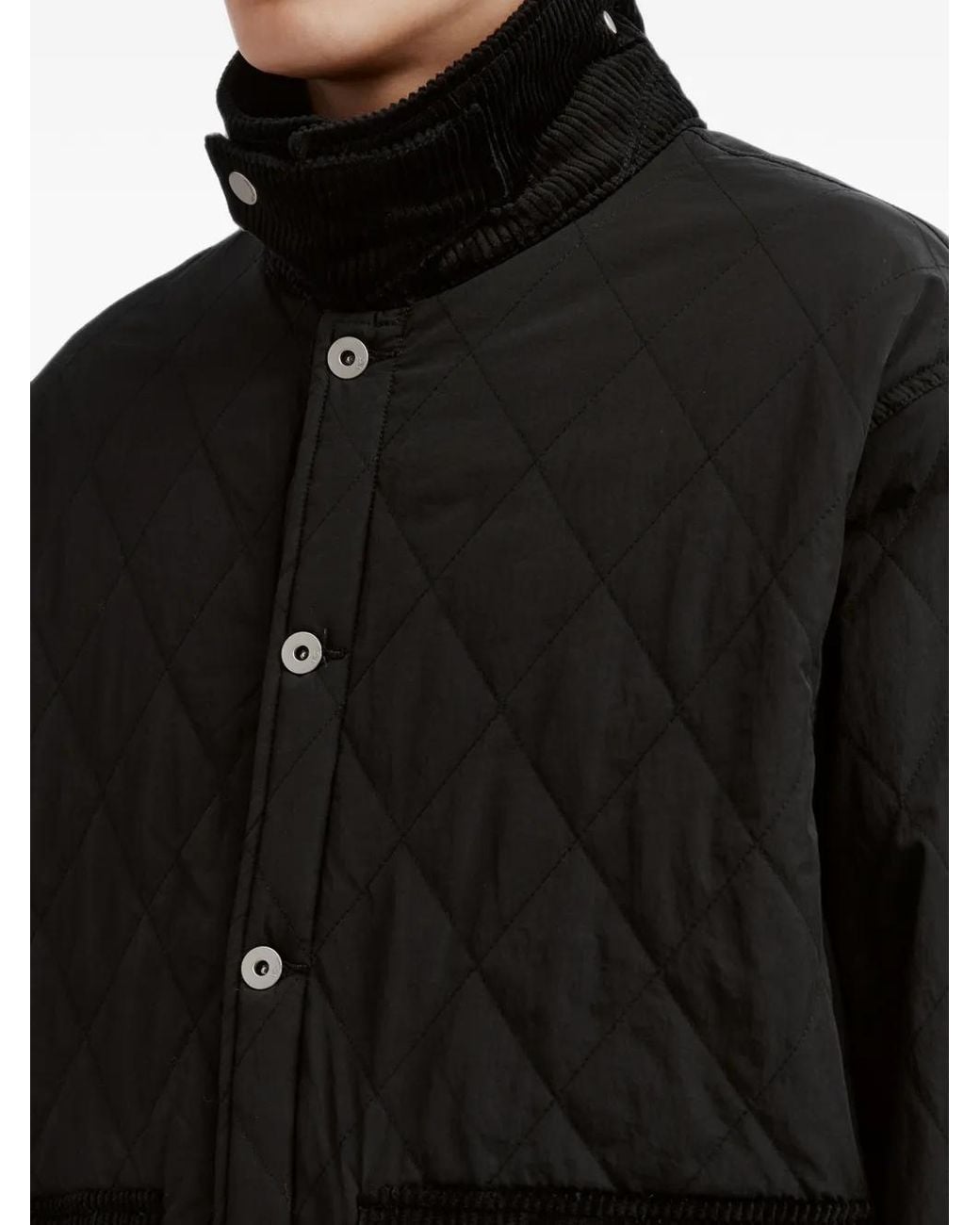 Musium Div. Black Diamond-Quilted Jacket for men