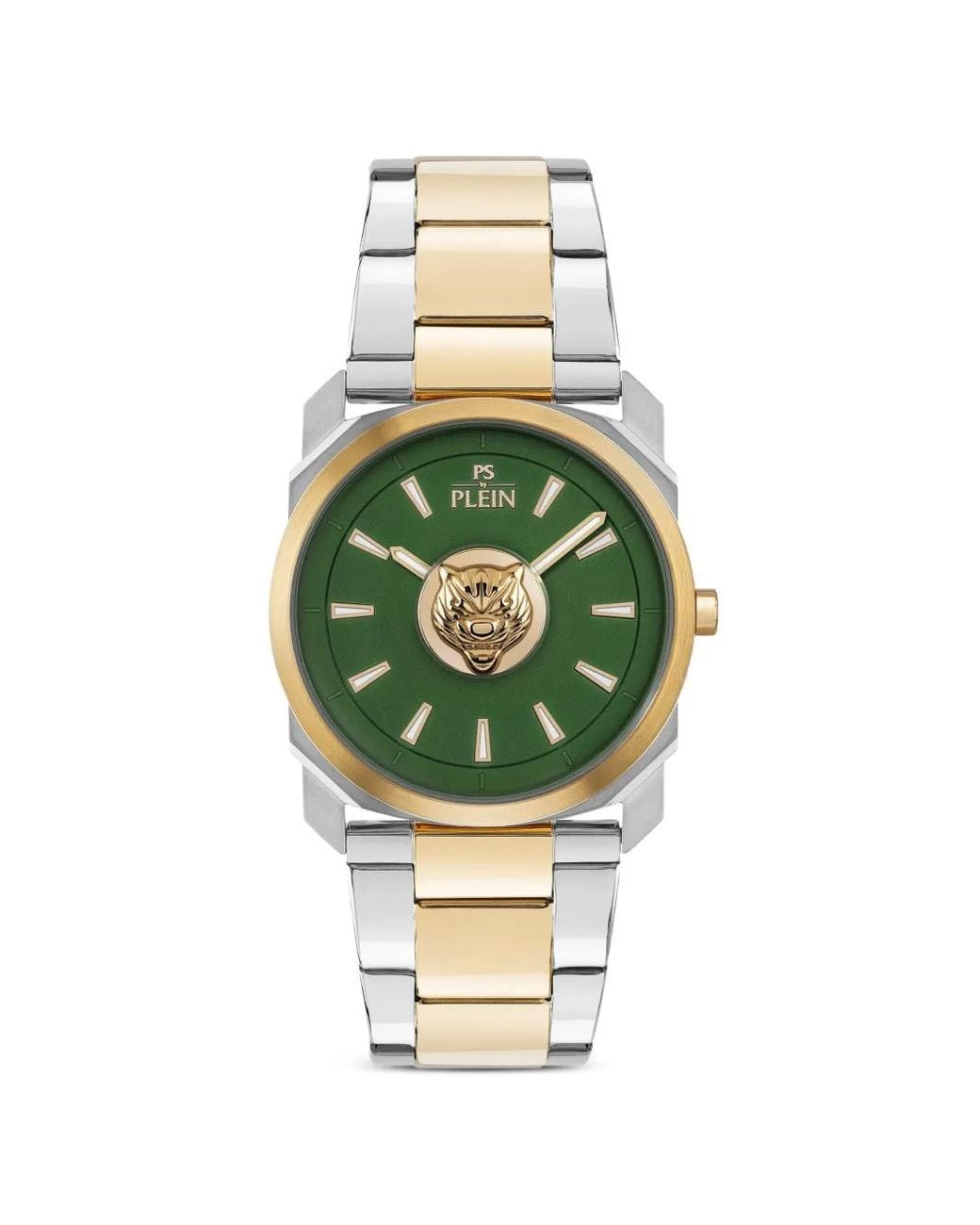 Philipp Plein Green Dynamite Tiger Head 40Mm Watch for men