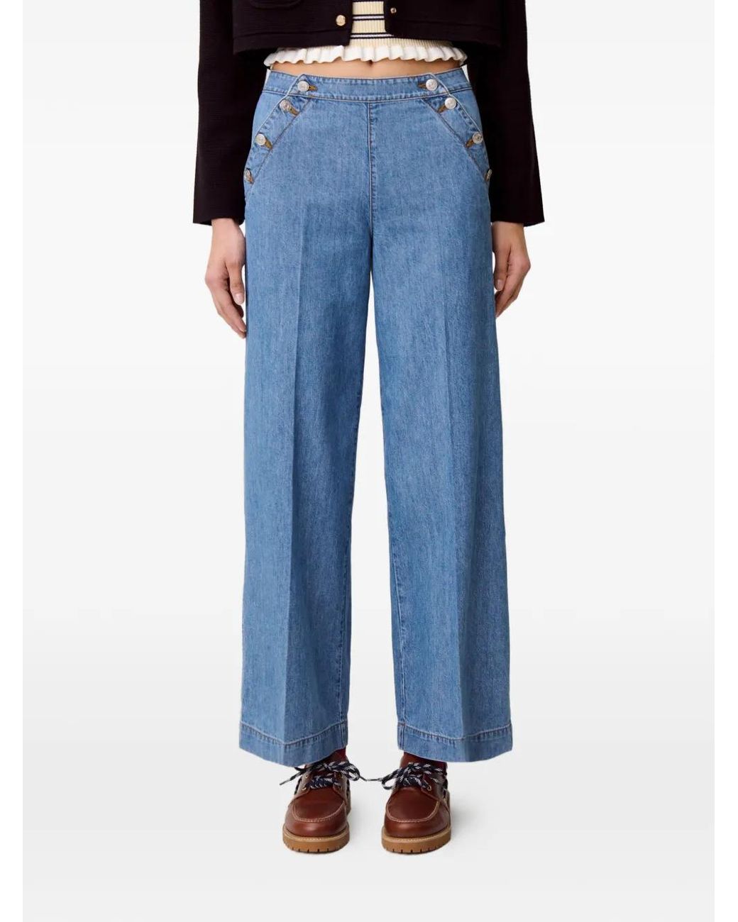 Claudie Pierlot Blue Sailor Denim Jeans