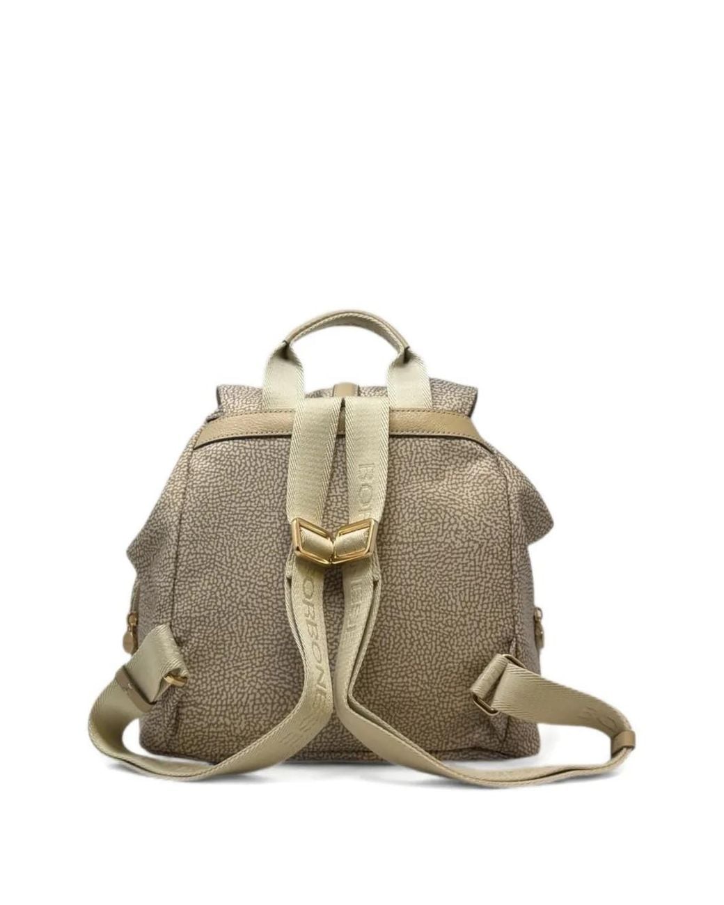 Borbonese Metallic Printed Backpack