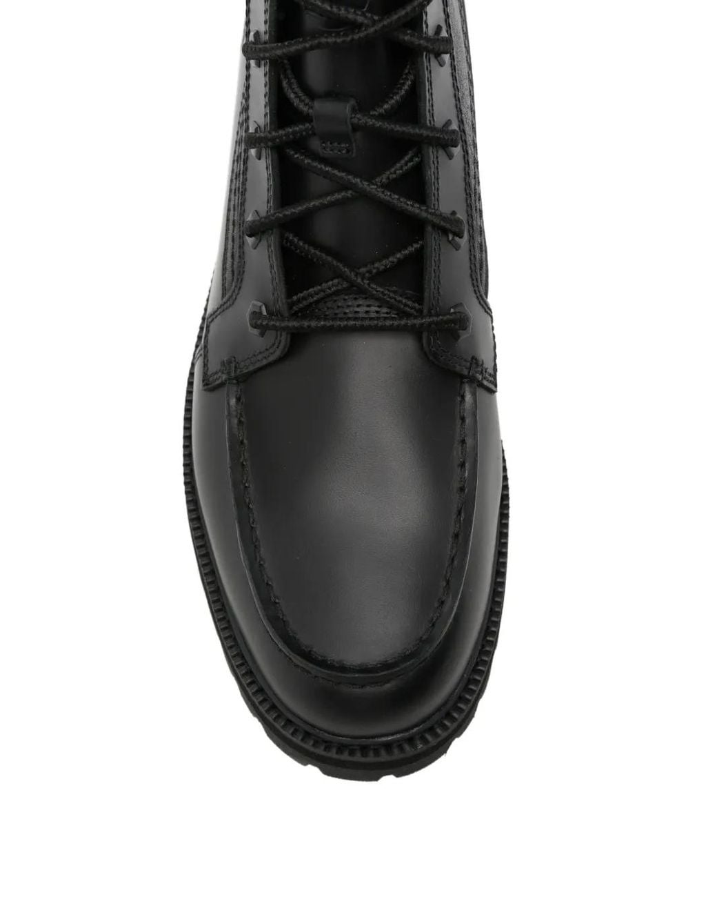 Timberland Black Moc-Toe Lace-Up Boots for men