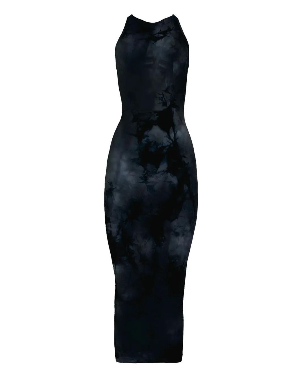wolford fatal dress blue Back-Open Sexy Slim Gather Casmisole Dress