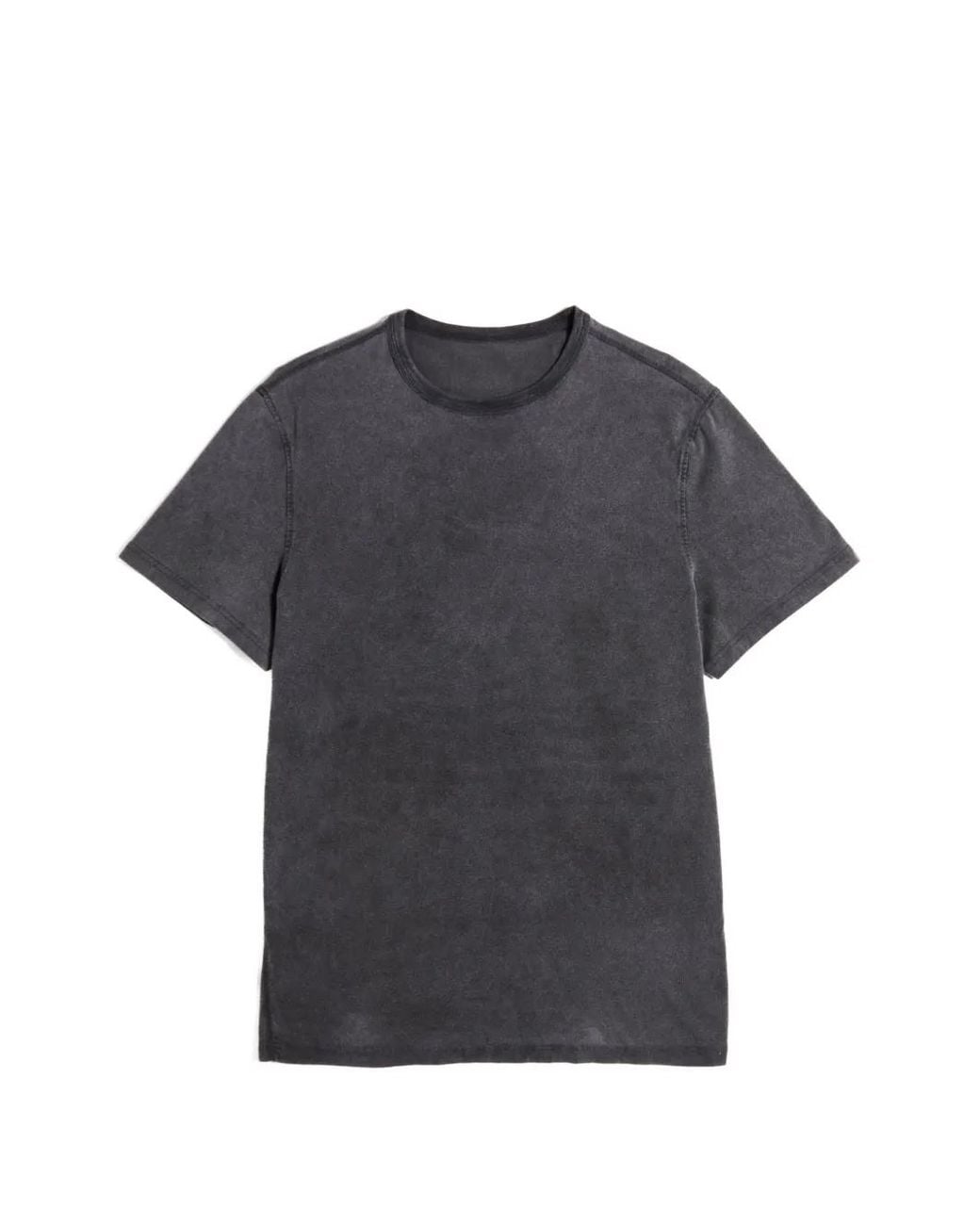 CIARAN Gray Washed-Effect Wave-Print T-Shirt
