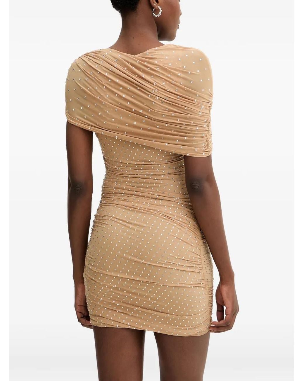 retroféte Natural Tianna Crystal-Embellished Mini Dress