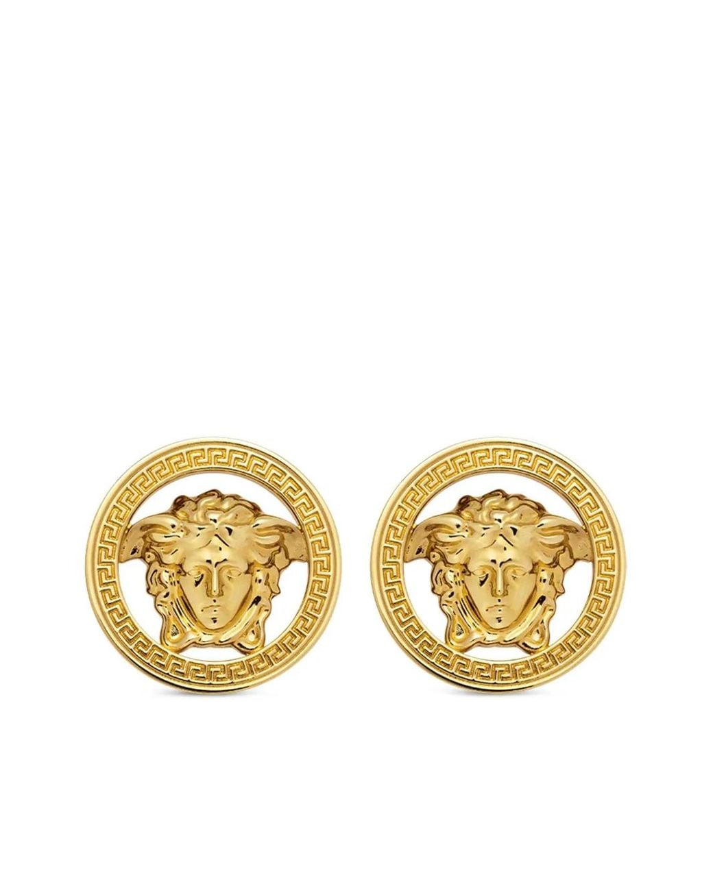 Versace Metallic Medusa Emblem Mini Earrings