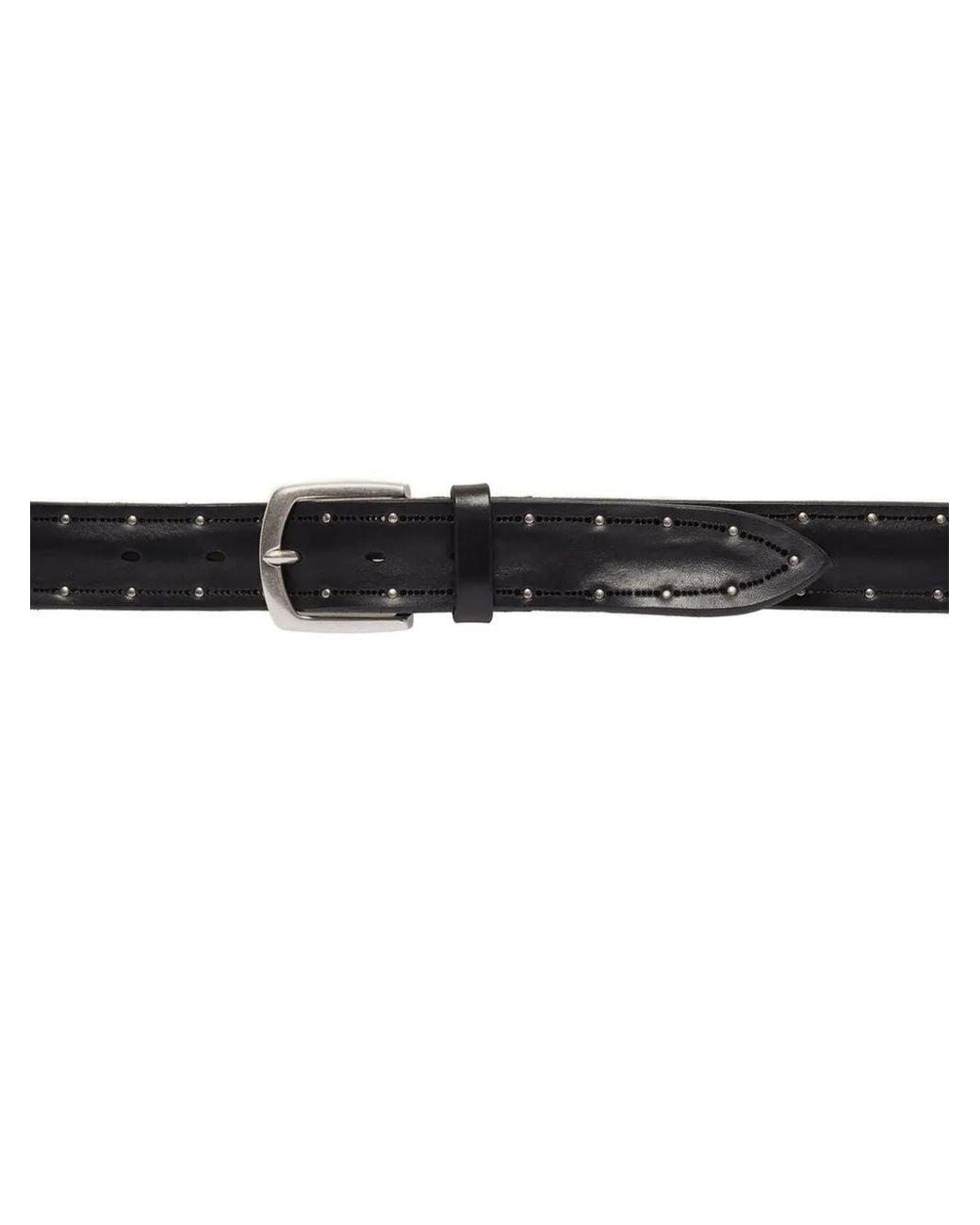 Orciani Black Studded Belt for men