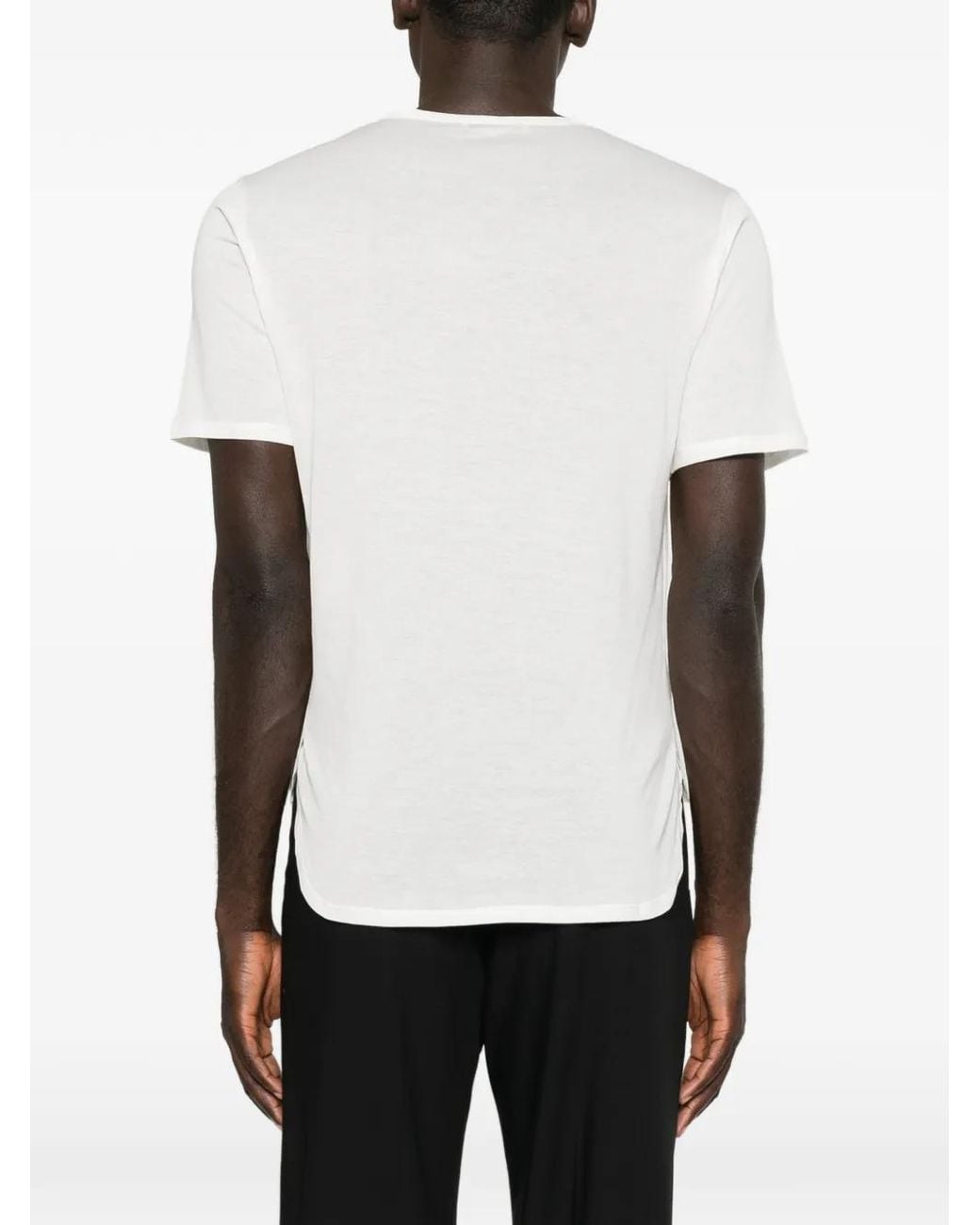Fendi White V-Neck T-Shirt for men