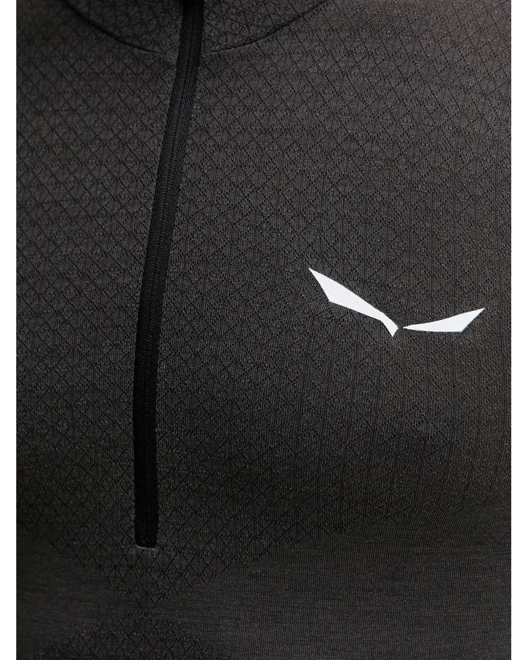 Salewa Black Zebru Zip T-Shirt for men