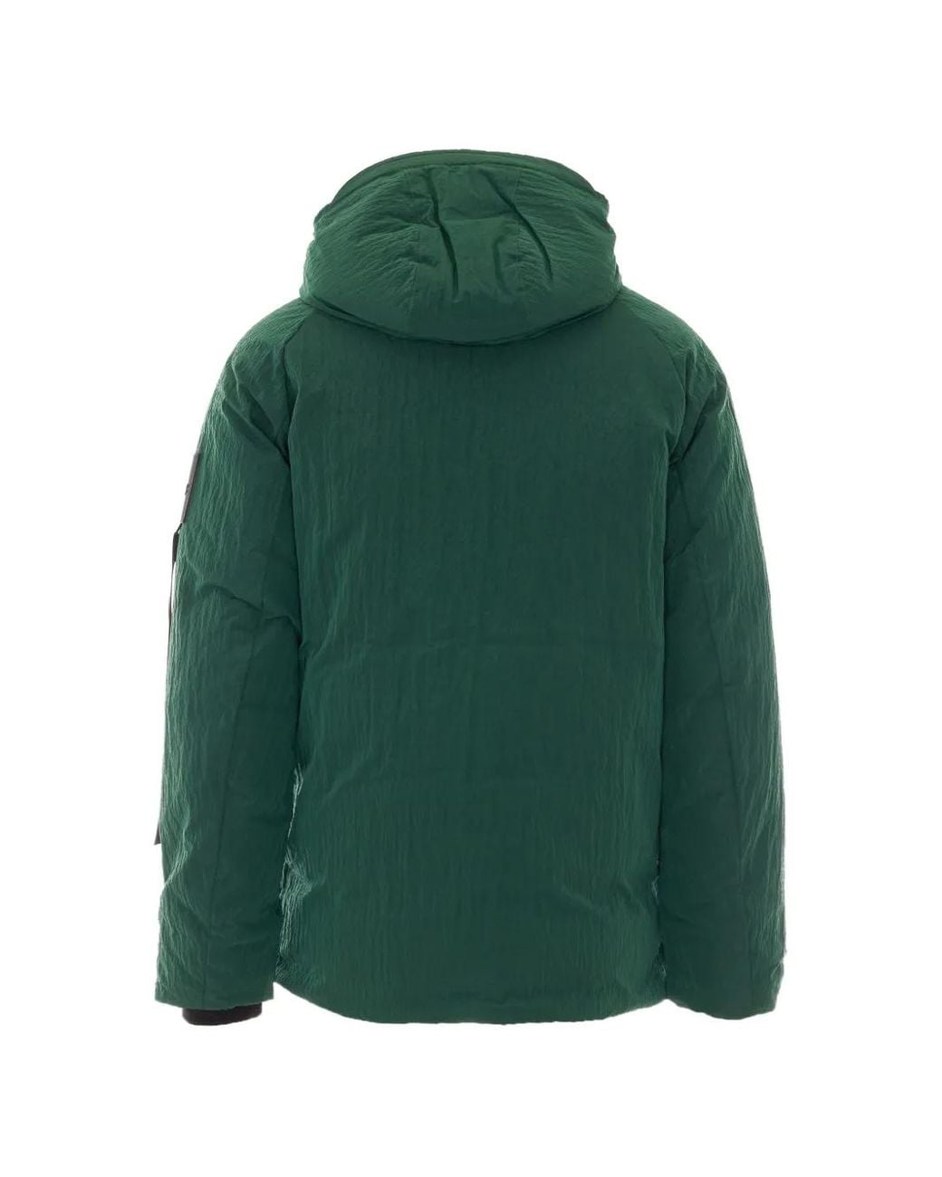 OUTHERE Green Logo-Patch Hooded Jacket for men