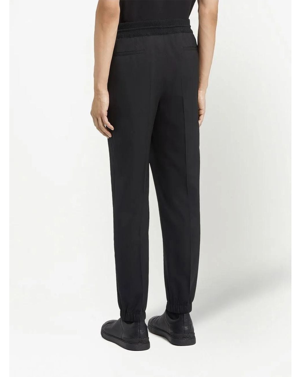 Zegna Blue High Performance Wool Joggers for men