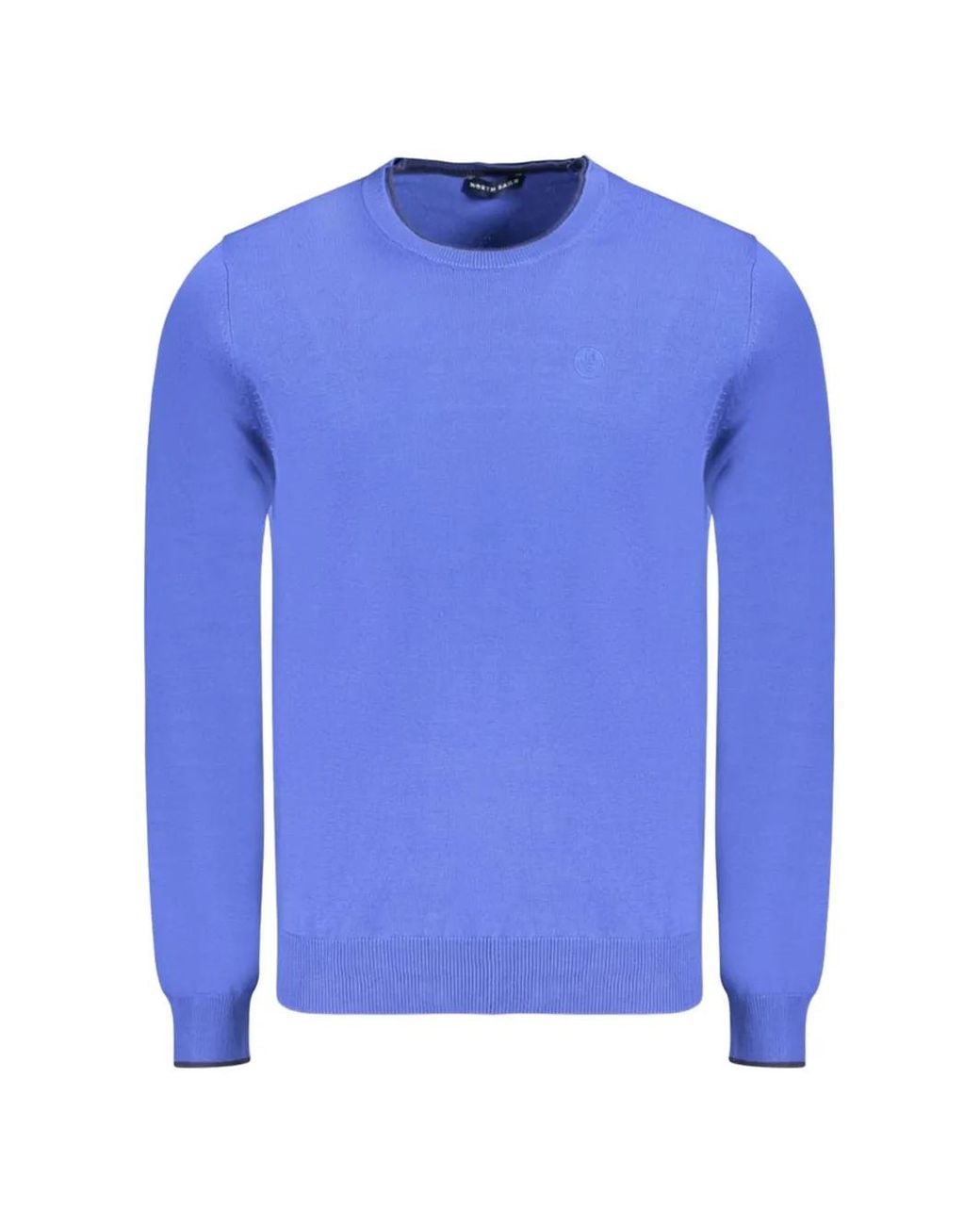 North Sails Blue Logo-Embroidered Crew-Neck Sweater for men