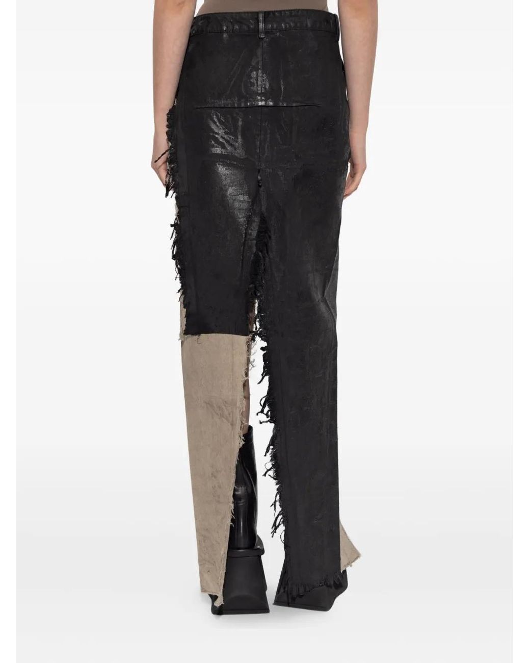 Rick Owens Black Skirt 'sliced',