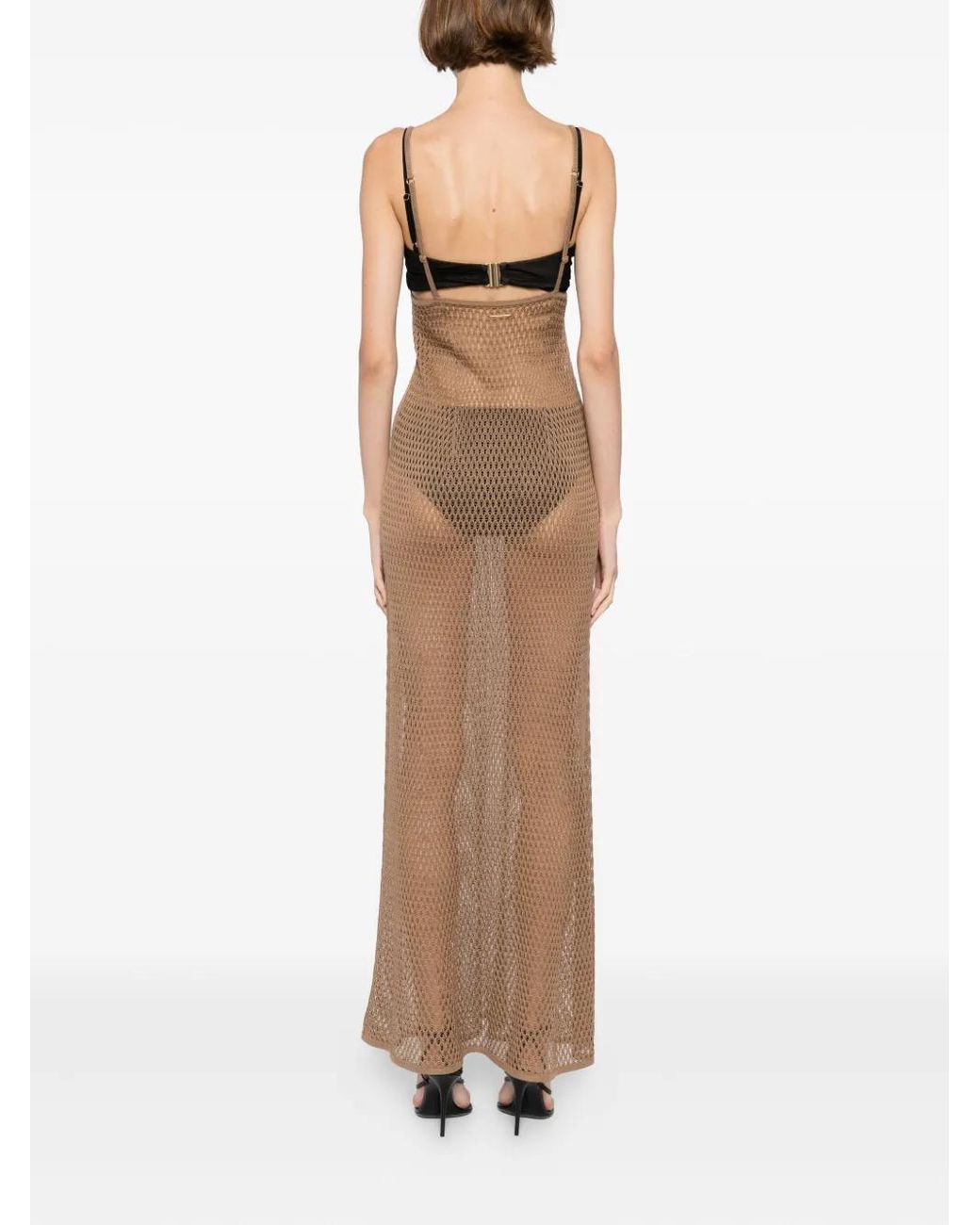 Kiki de Montparnasse Natural Crochet Maxi Dress