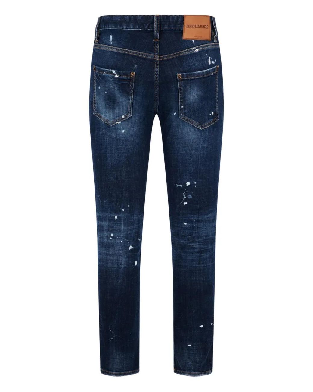 DSquared² Blue Medium Easy Spots Teddy Jeans