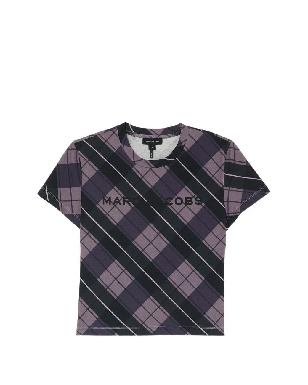 Marc Jacobs Blue Plaid Logo Baby T-Shirt