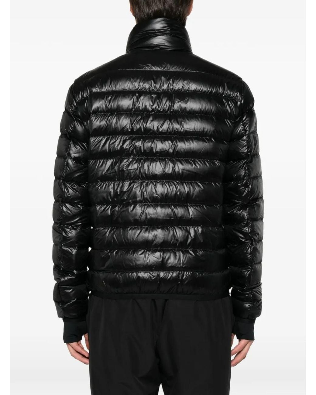 Moncler Black Quilted High-Neck Jacket for men