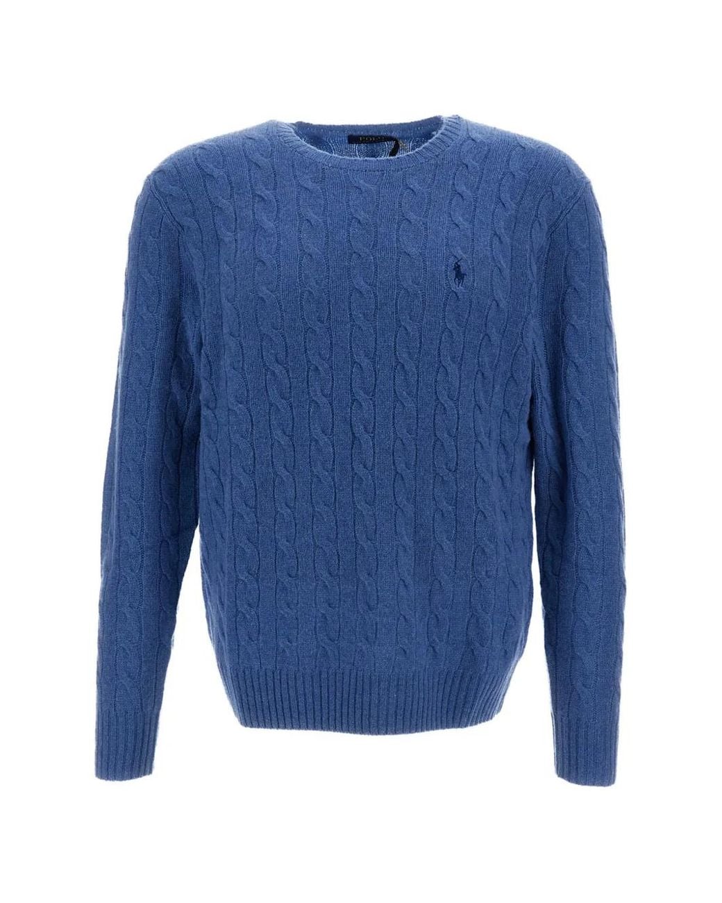 Polo Ralph Lauren Blue Pull En Maille Torsadée for men