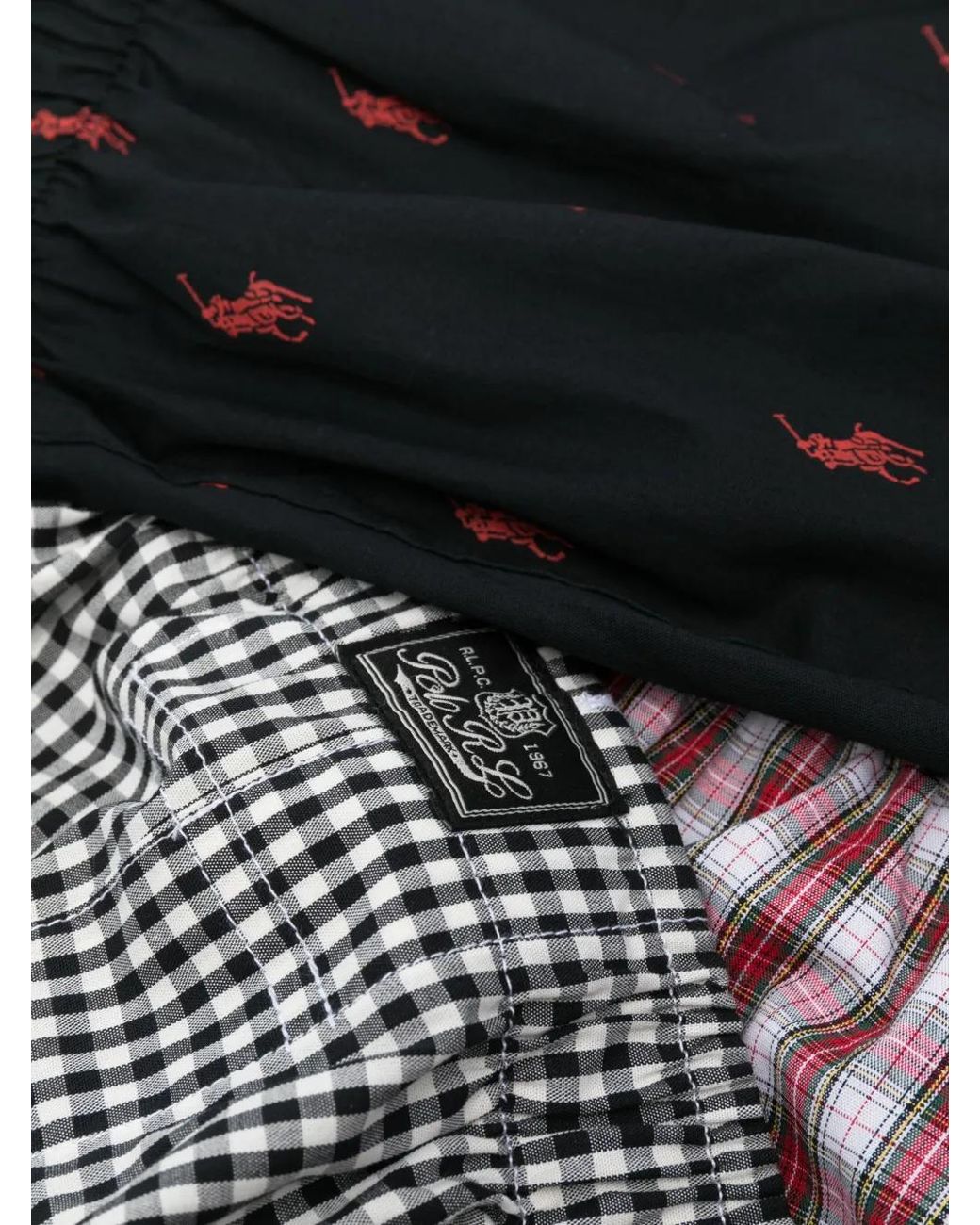 Polo Ralph Lauren Black Logo-Patch Cotton Boxers (Pack Of Three) for men