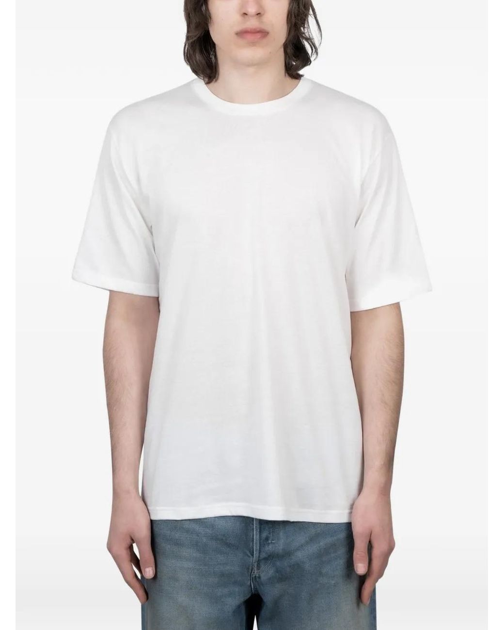 stein White Crew-Neck Short-Sleeve T-Shirt for men