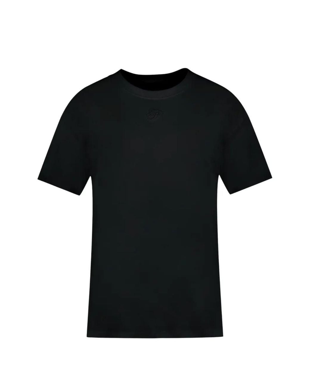 3.PARADIS Black T-Shirt Brodé