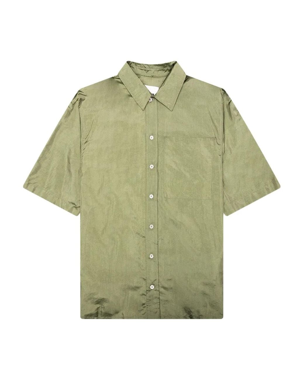 Camisa Con Bolsillo De Parche Jil Sander de hombre de color Green
