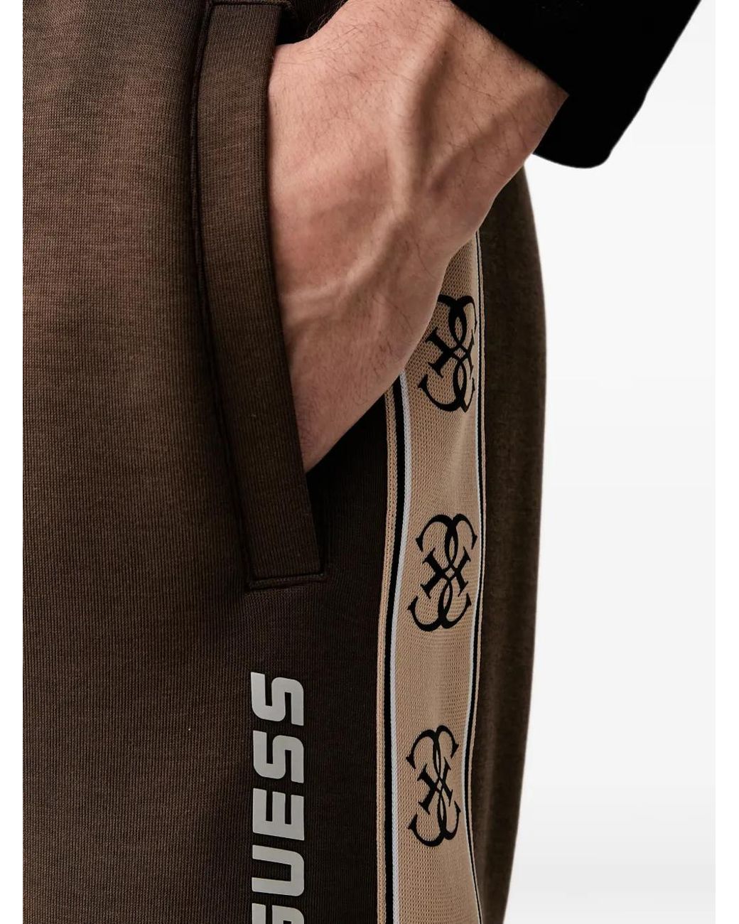 Guess Black Side Logo Jogger Trousers for men