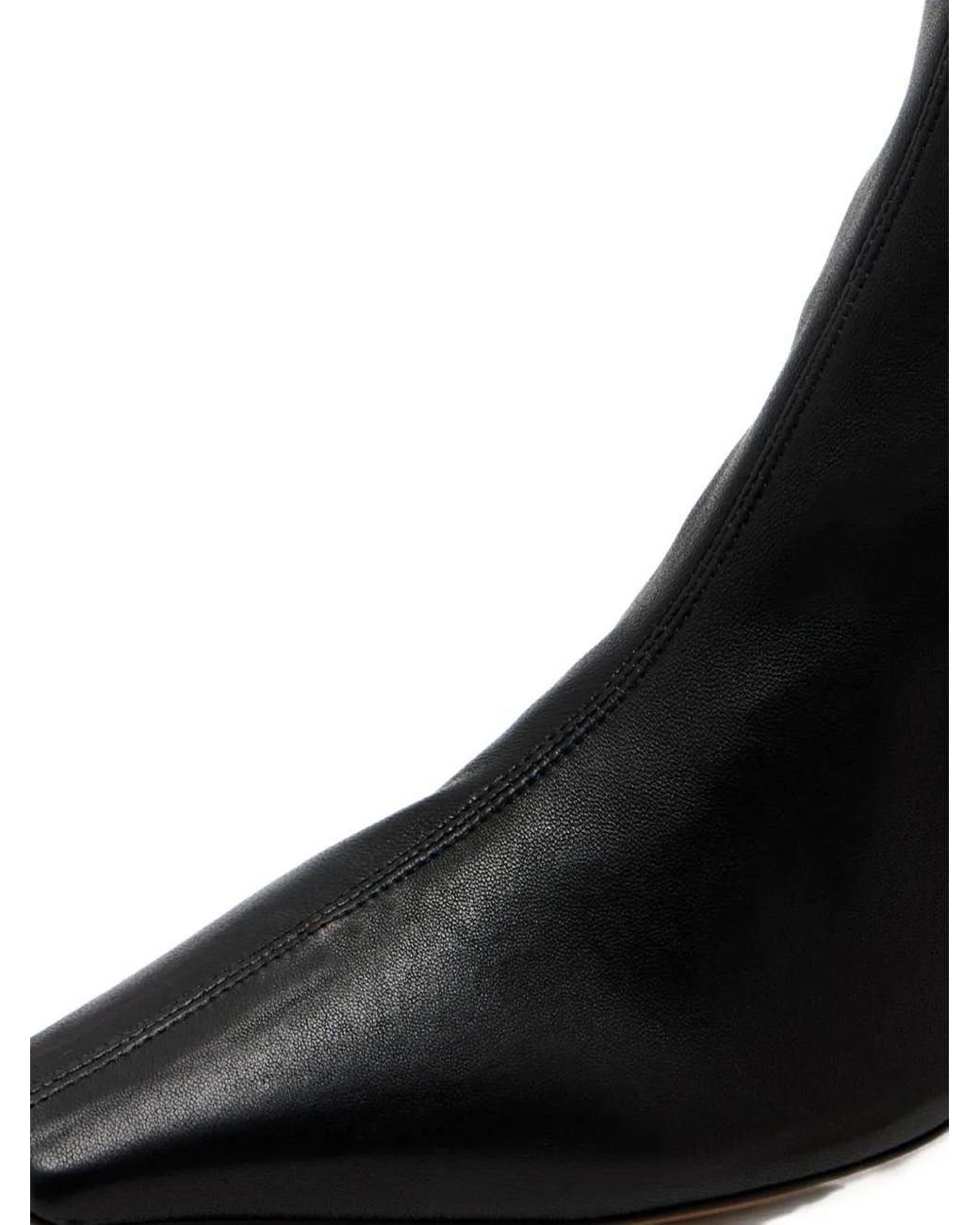 Neous Black 80Mm Pointed-Toe Leather Boots