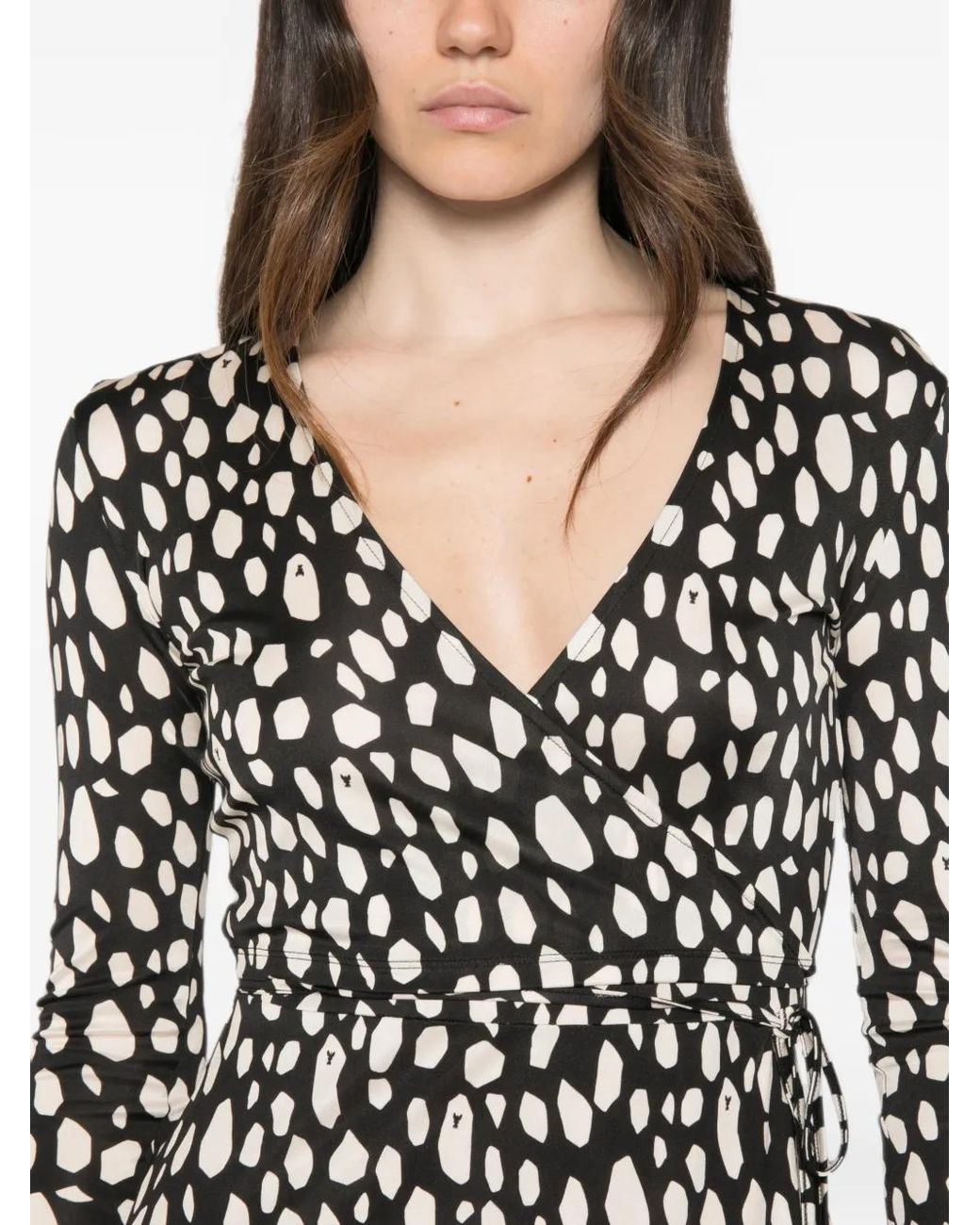 Patrizia Pepe White Printed Wrap Mini Dress