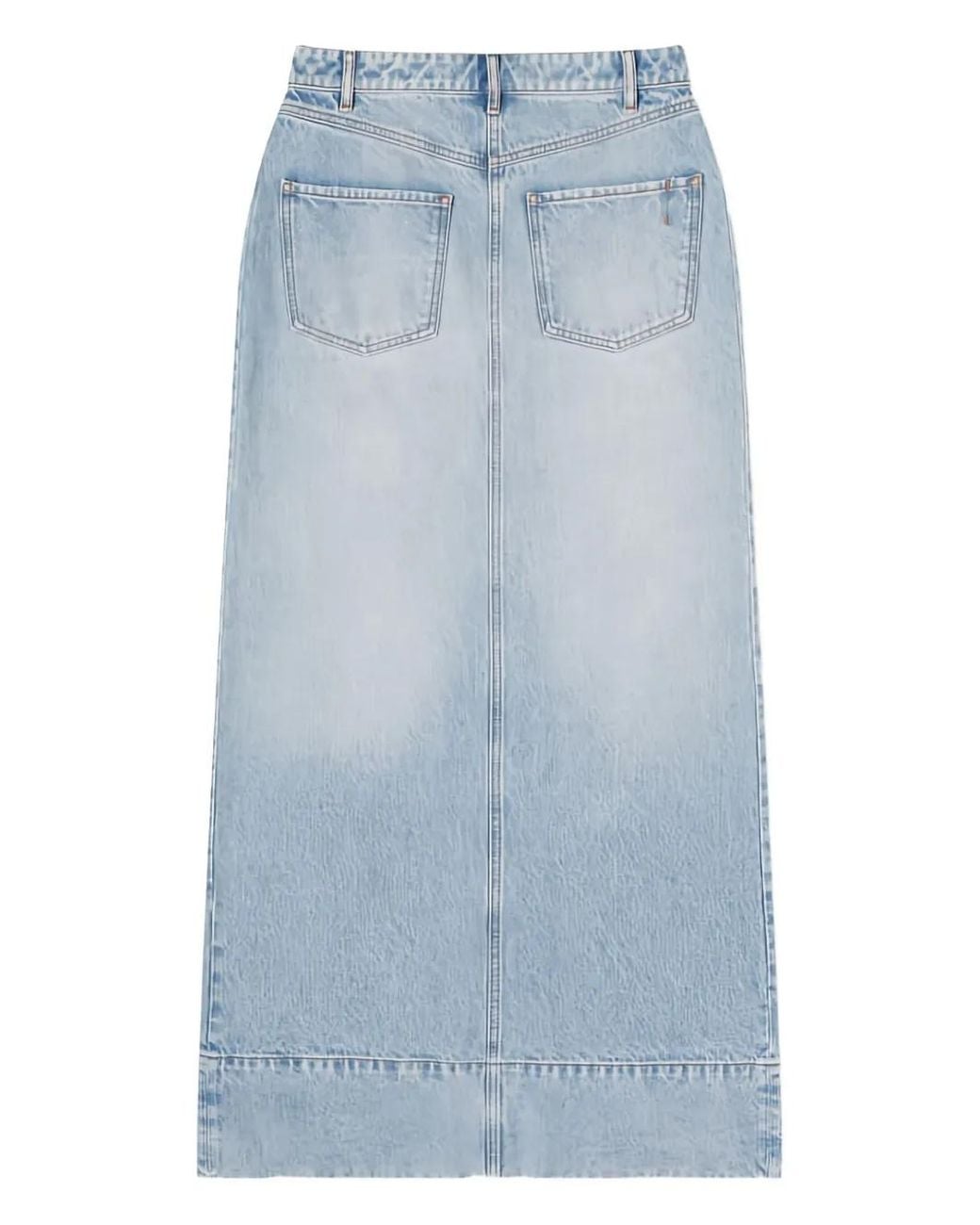 Sportmax Blue Patch-Pocket Maxi Skirt