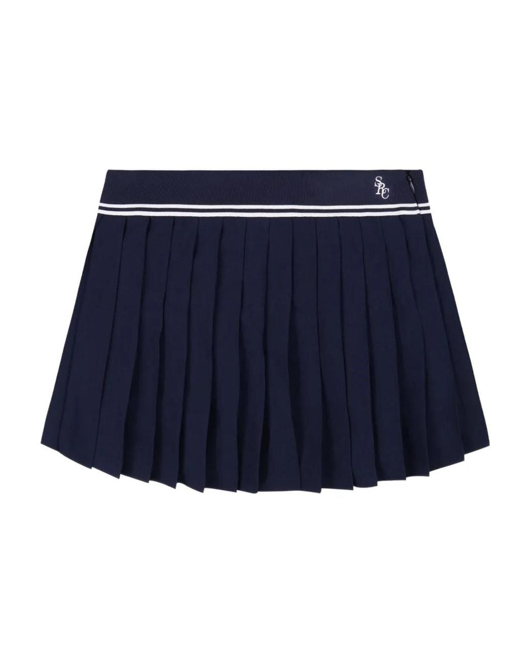 Sporty & Rich Blue Pleated Mini Skirt