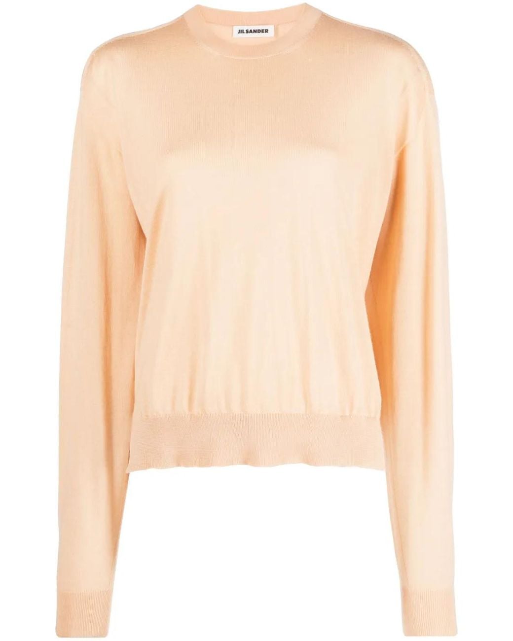 Pull À Bords Nervurés Jil Sander en coloris Natural