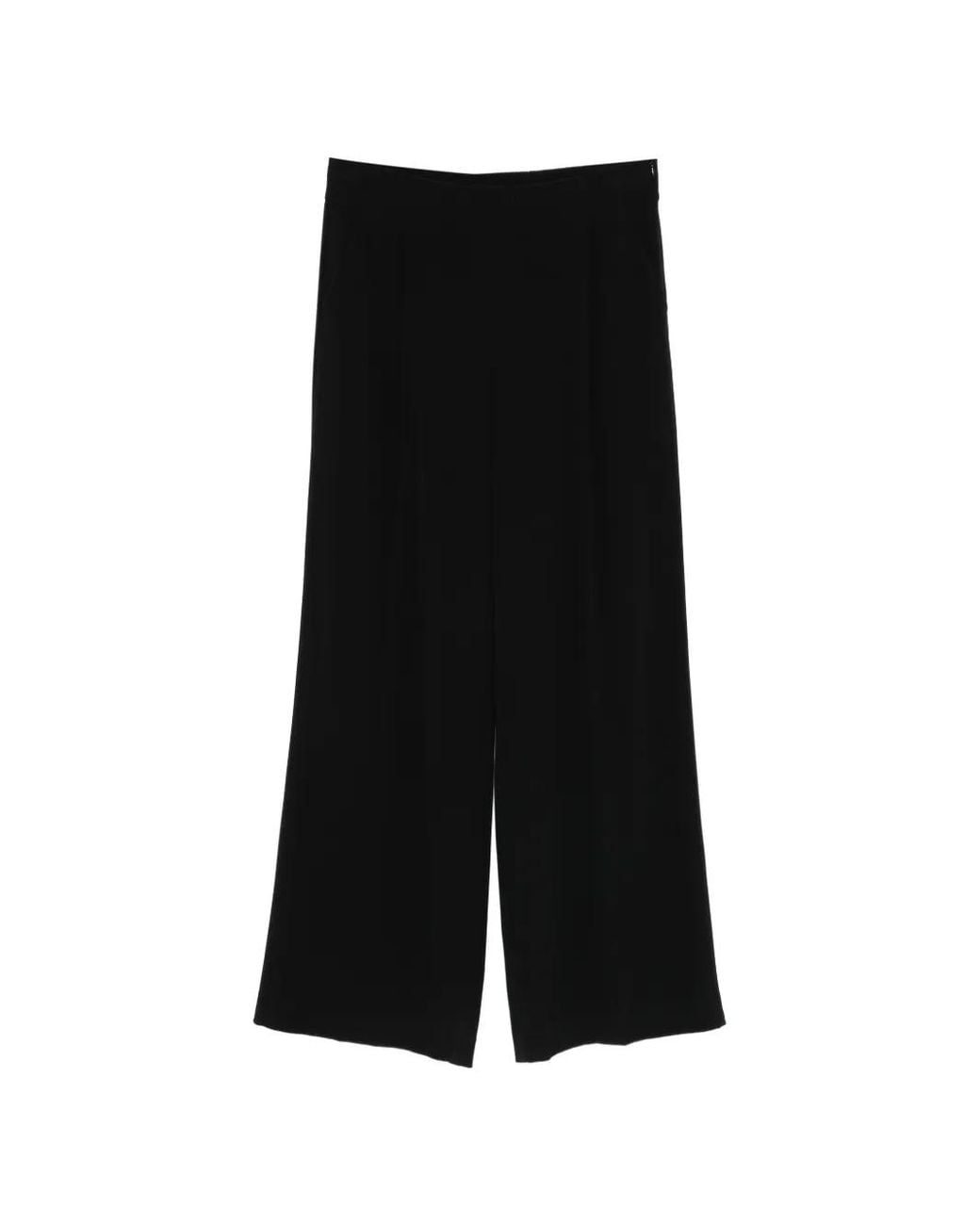 Andiata Black Kamile 3 Side-Pockets Wide-Leg Trousers