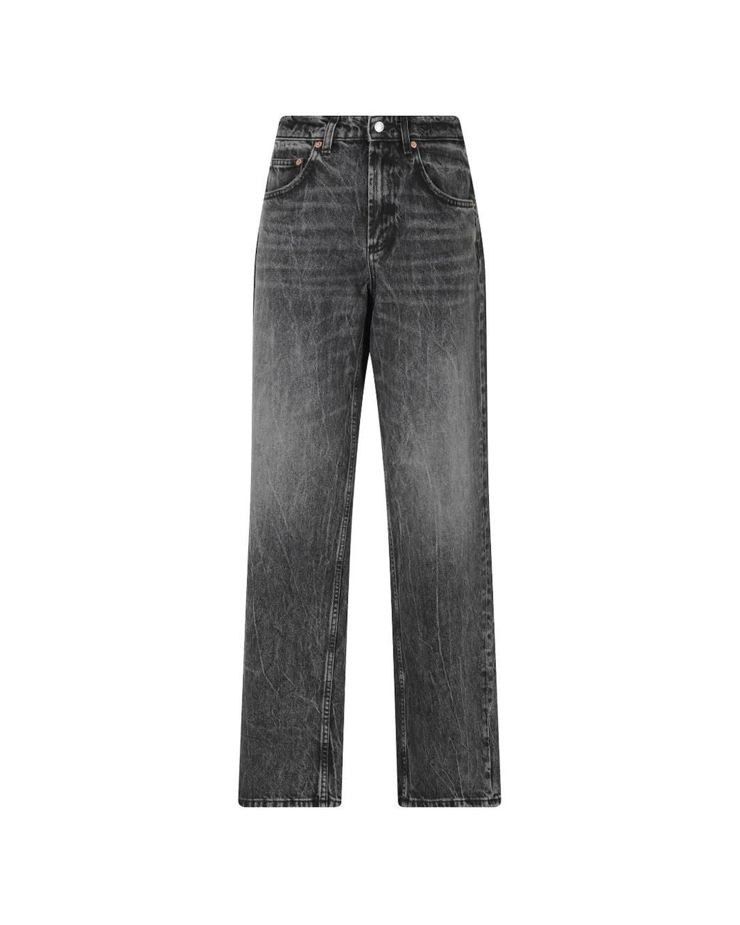 Jean Ample À Patch Logo Department 5 en coloris Gray