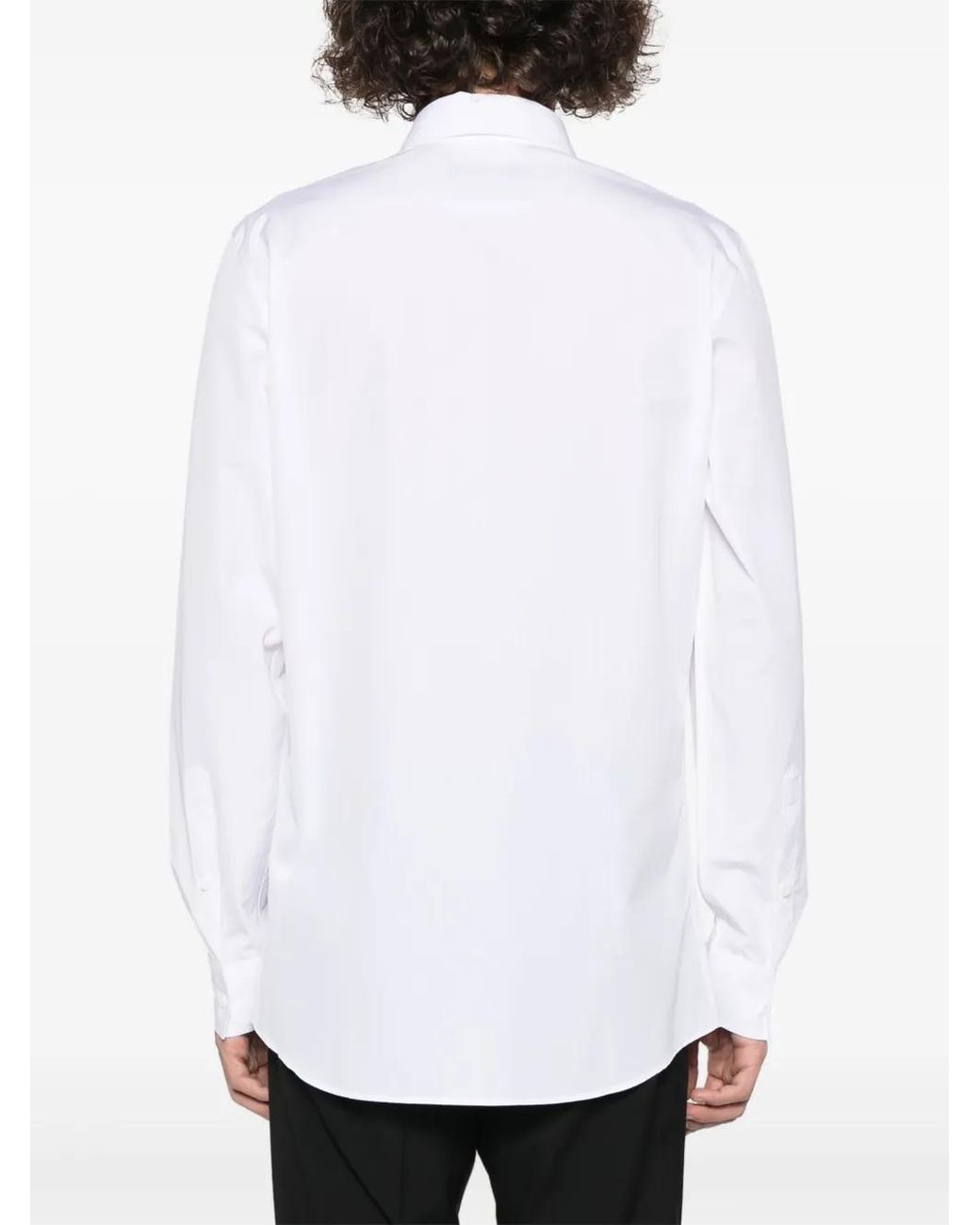 Moschino White Shirt With Embroidery for men