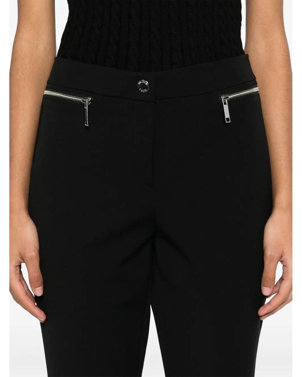 MICHAEL Michael Kors Black Slim-Leg Trousers